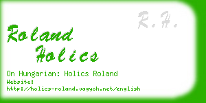 roland holics business card